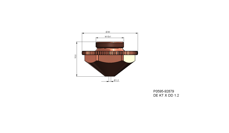 P0595-92879 - Nozzle electrode DE KT X DD 1.2