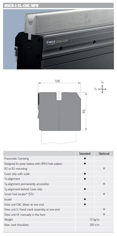 NSCR-I MAN NSCR-I MANUAL CLAMP. CNC BOMB. LENGTH=6120_LFET