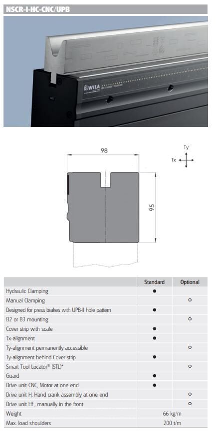 NSCR-I MAN NSCR-I MANUAL CLAMP. CNC BOMB. LENGTH=6120_LFET