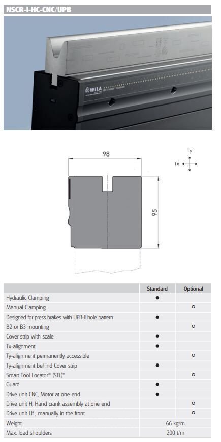 NSCR-I MAN NSCR-I MANUAL CLAMP. CNC BOMB. LENGTH=6120_LFET