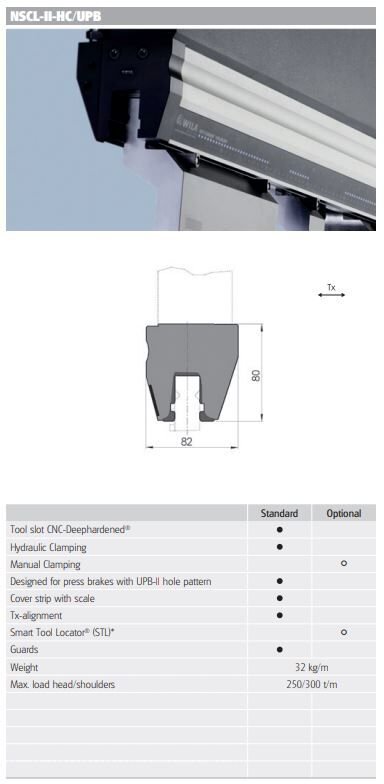NSCL-II-HC NSCL-II-HC - STL/UPB-L=3060mm HYDRAULIC CLAMPING