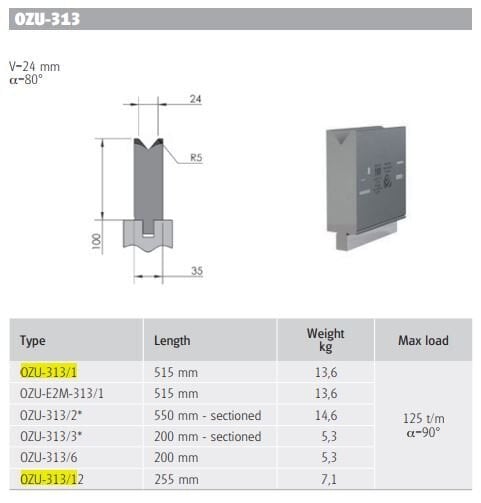 OZU-313/1 OZU-313/1 L=515mm