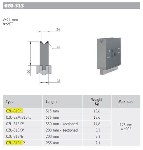 OZU-313/1 OZU-313/1 L=515mm