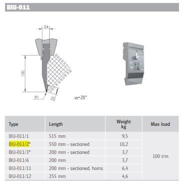WILA PUNCH H120 28° L550SEC