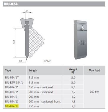 Wila Top Tool H163/60°/R3 L=255mm