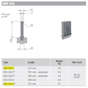 WILA SINGLE-V DIE V6 30° L515