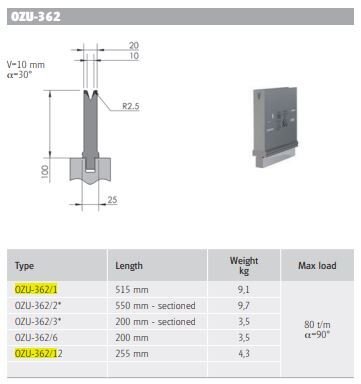 WILA SINGLE-V DIE V10 30° L515