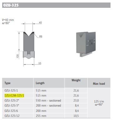 WILA DIE 80° V40 H100 L515 EASY 2 MOVE