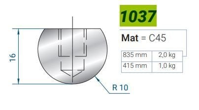 1037 x S İ L x ELEMENTO SEMİCİRC. R-10 L-835