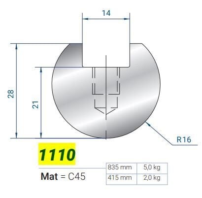 1110 R-16  H=21 L=835