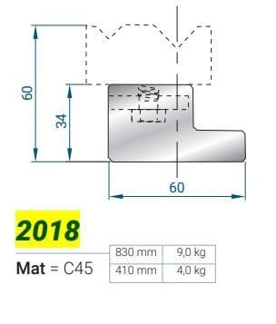 2018 SUPPORTO MATRİCE 2V H-34 L-835