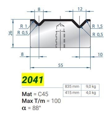 2041 MATRİCE 2V-8-12 88 H-34 L-835