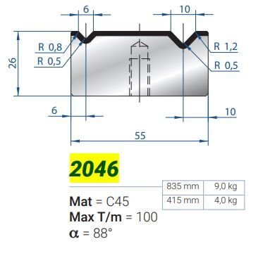 2046 MATRİCE 2V=6-10 88 H-26 L-835