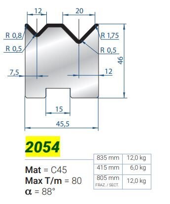 2054 MATRİCE 2V 88 12-20 nr L-835