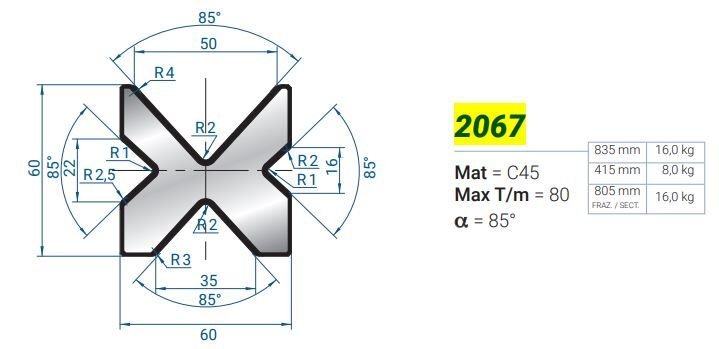 2067 MATRİCE 4V-16-22-35-50 H-60 L-835