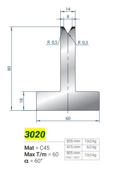 3020 x S İ L x MATRİCE aTV 8a 60 H-80 L-835