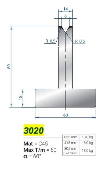 3020 x S İ L x MATRİCE aTV 8a 60 H-80 L-835
