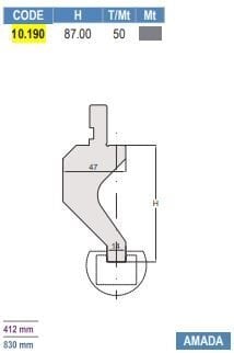 10.190 SUPPORTI PER INSERTI RAGGIATI / RADIUS INSERTS HOLDERS AMADA - TRUMPF - WILA - BYSTRONIC - LVD - EHT - WEINBRENNER STYLE