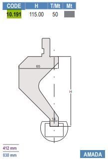 10.191 SUPPORTI PER INSERTI RAGGIATI / RADIUS INSERTS HOLDERS AMADA - TRUMPF - WILA - BYSTRONIC - LVD - EHT - WEINBRENNER STYLE