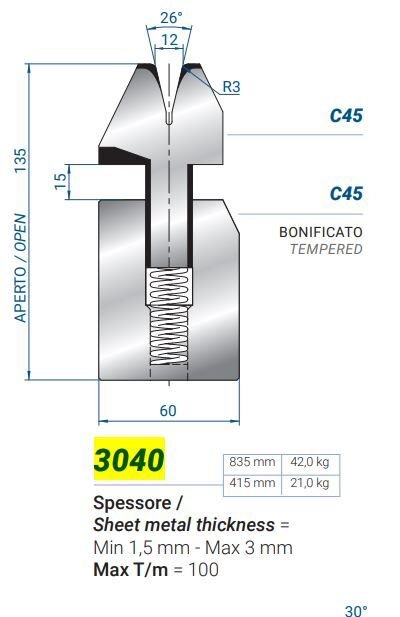 3040 V-12/26 H-135 L-835