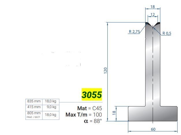 3055 MATRİCE TV 12a 88 H-120 L-835