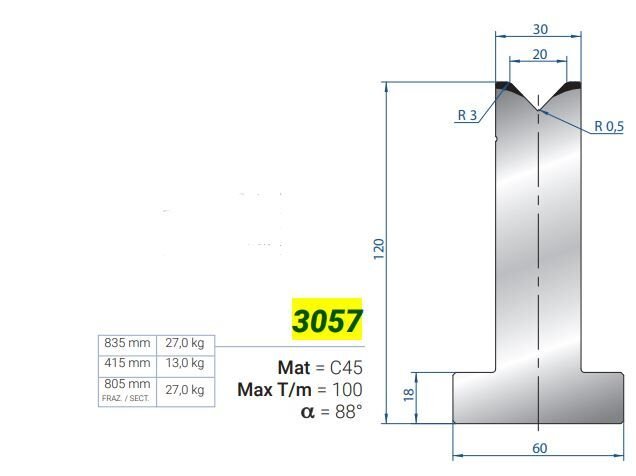 3057 MATRİCE aTV DA 20A88° H-120 L-835