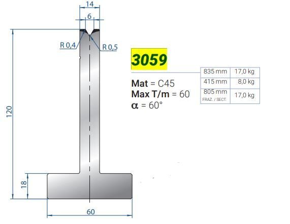 3059 MATRİCE aTVda 60° H-120 L-835