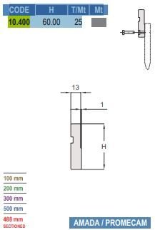 10.400 SUPPORTO PER LAME / BLADES HOLDER AMADA - TRUMPF - WILA - BYSTRONIC - LVD - EHT - WEINBRENNER STYLE