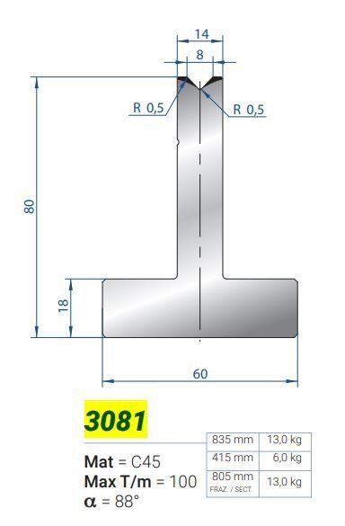 3081 MATRİCE aTV DA 8a 88° H-80 L-835
