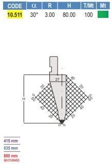 10.511 PUNZONI / PUNCHES AMADA - PROMECAM STYLE 26° / 30°