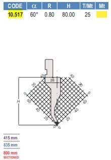 10.517 PUNZONI / PUNCHES AMADA - PROMECAM STYLE 60°/ 85°