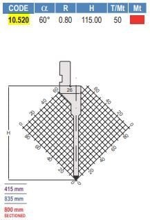 10.520 PUNZONI / PUNCHES AMADA - PROMECAM STYLE 60°/ 85°