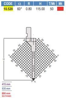 10.520 PUNZONI / PUNCHES AMADA - PROMECAM STYLE 60°/ 85°