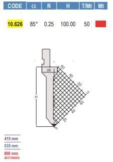 10.626 PUNZONI / PUNCHES AMADA - PROMECAM STYLE 75° / 85°