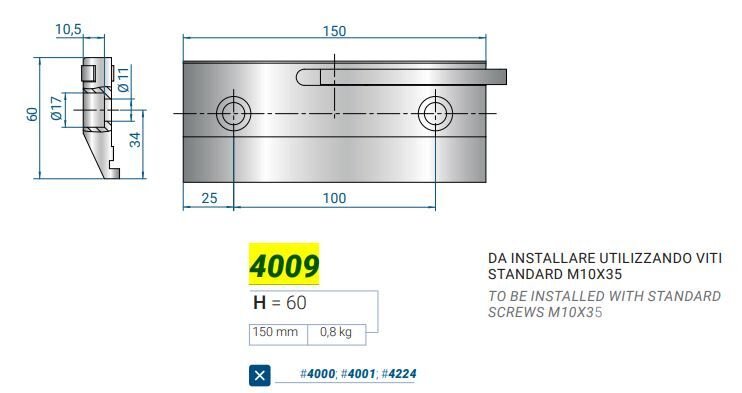 4009 Quick safety Clamp(Eurostamp) L=150mm H=63