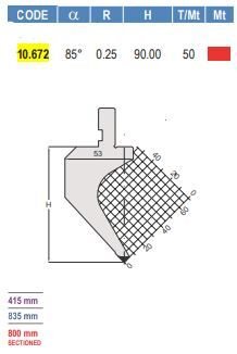 10.672 PUNZONI / PUNCHES AMADA - PROMECAM STYLE 75° / 85°