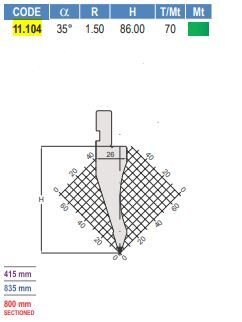 11.104 PUNZONI / PUNCHES AMADA - PROMECAM STYLE 30° / 35° / 60°