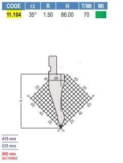 11.104 PUNZONI PUNCHES AMADA PROMECAM STYLE 30°/35°/60°
