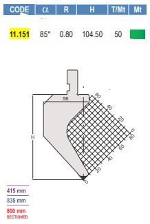 11.151 PUNZONI / PUNCHES AMADA - PROMECAM STYLE 85°