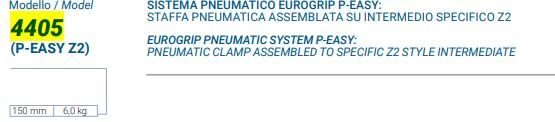 4405-K EUROSTAMP PNEUMATIC CLAMPING ASSEMBLY Z2 H120 A20