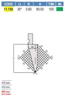 11.158 PUNZONI / PUNCHES AMADA - PROMECAM STYLE 26° / 30°