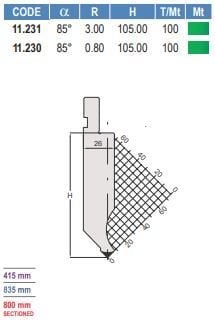 11.231 PUNZONI / PUNCHES AMADA - PROMECAM STYLE 75° / 85°