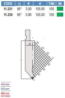 11.231 PUNZONI / PUNCHES AMADA - PROMECAM STYLE 75° / 85°