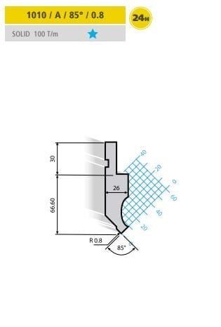 1010 / A / 85° / 0.8 EURAM 1010/A/85/R0,8/835