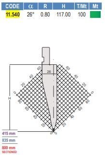 11.540 PUNZONI / PUNCHES AMADA - PROMECAM STYLE 26° / 30°