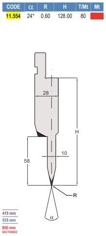 11.554 PIEGASCHIACCIA HEMMING TOOLS AMADA PROMECAM STYLE