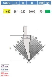 11.600 PUNZONI / PUNCHES AMADA - PROMECAM STYLE 30° / 35° / 60°