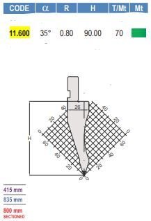 11.600 PUNZONI / PUNCHES AMADA - PROMECAM STYLE 30° / 35° / 60°