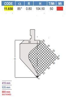 11.650 PUNZONI / PUNCHES AMADA - PROMECAM STYLE 75° / 85°