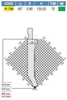 11.750 PUNZONI / PUNCHES AMADA - PROMECAM STYLE 60°/ 85°